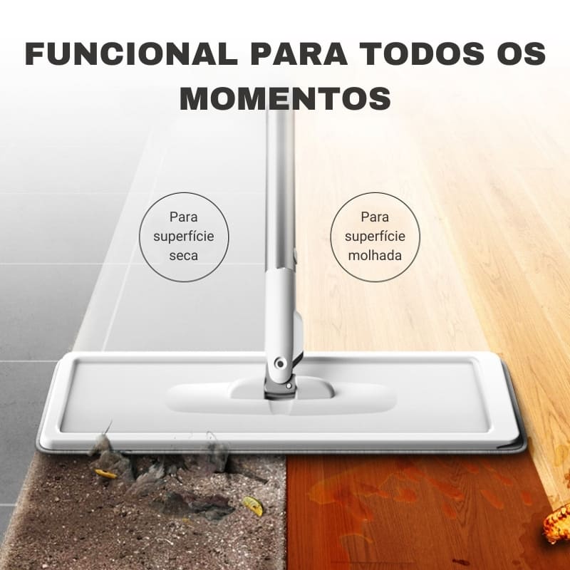 Mop de Limpeza Giratório com Balde – Eficiência e Praticidade – Prati+