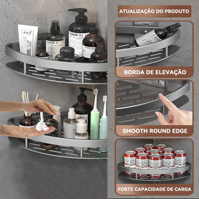Suporte de Shampoo, prateleiras de banheiro, sem furo