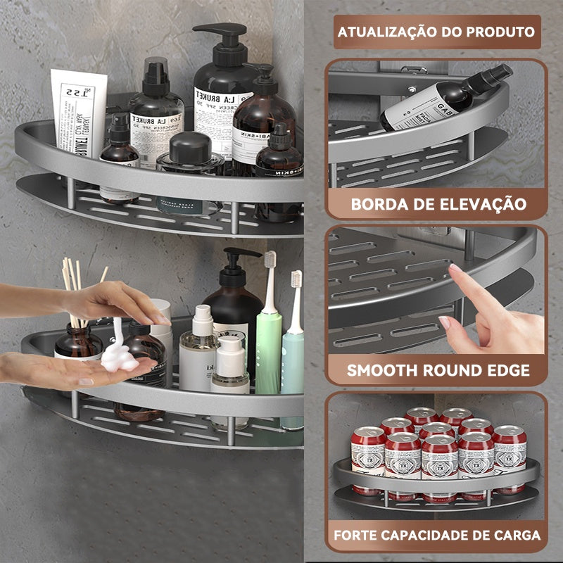 Suporte de Shampoo, prateleiras de banheiro, sem furo, Prati+