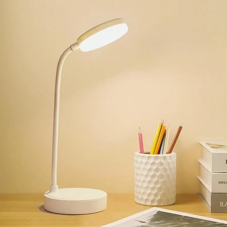 Luminária de mesa LED recarregável com suporte para celular e sensor de toque